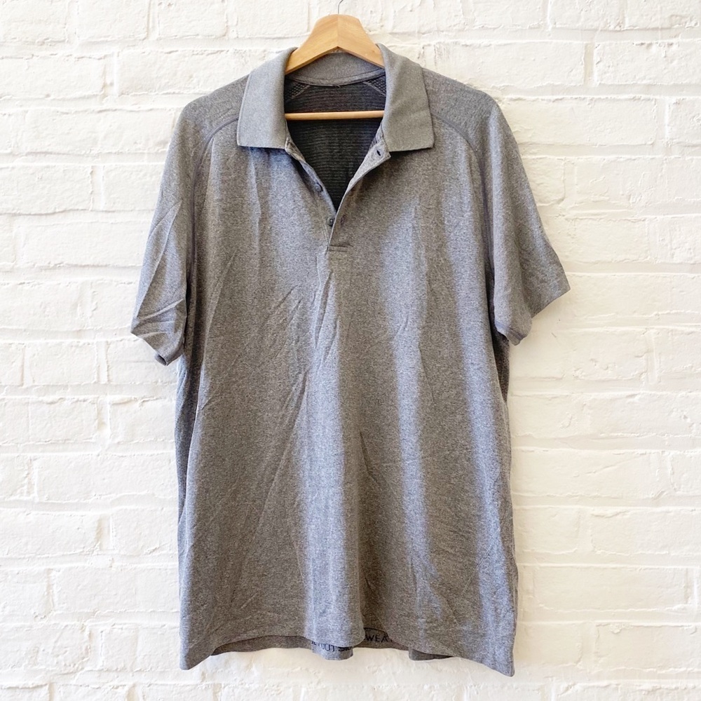 Lululemon || Metal Vent Tech Polo Lighter Heather Gray XL